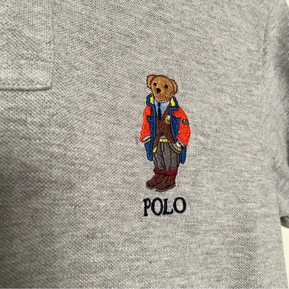 New as✨ Ralph Lauren embroidered Bear Polo Shirt -Slim Fit - Picture 12 of 15